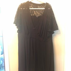 Torrid black dress with lace detail